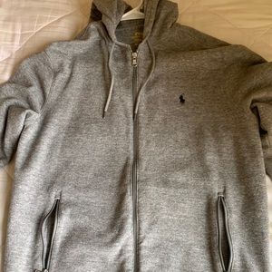 Grey Ralph Lauren medium zip up hoodie